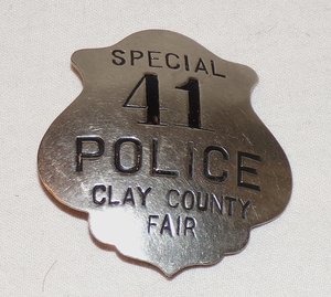  Vintage Special Police Badge, Clay County Fair