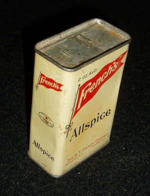 Mid-Century Spice Tin, French's Allspice, 2 oz.
