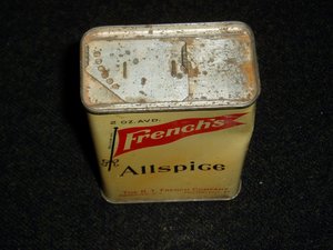 Mid-Century Spice Tin, French's Allspice, 2 oz.