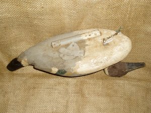 Vintage Duck Decoy, Louisiana Carver, Unusual 3-piece, Pintail, Free USA Shipping