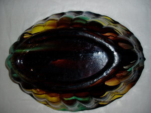 Fruit Console Bowl, Ceramic, Wild End-of-Day Colors