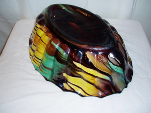 Fruit Console Bowl, Ceramic, Wild End-of-Day Colors