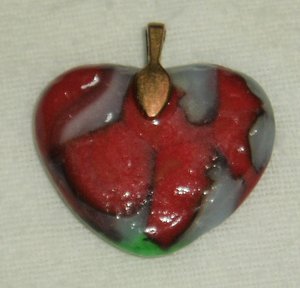 Melted Marble Heart Pendant with Bail, Dave McCullough Appalachian Runs