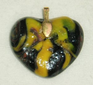Melted Marble Heart Pendant with Bail, Dave McCullough Appalachian Runs