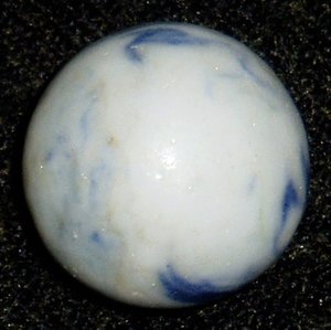 Crockery Marble, Green and Blue Lined, 25/32", .800", Free USA Shipping
