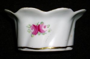 Ceramic Nut Cup, Gilded, Hand Painted