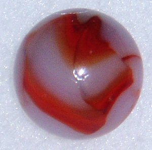 Peltier Flaming Red Zebra, .655" 21/32" Mint Marble, Free USA Shipping