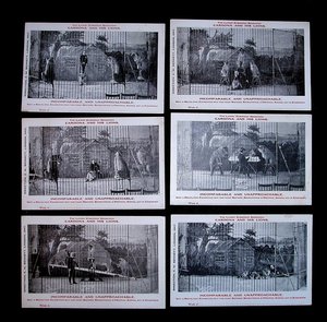 Rare Early Circus Advertising Postcards, Cordona and His Lions, 6 Different 1907-08, Advertising