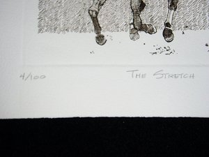 Bob Tolle "Home Stretch" Numbered Print, Low Number 4/100