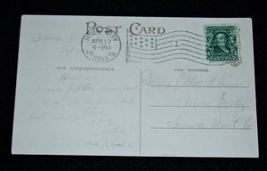 Antique Postcard, Pretty Woman, Purple Dress, 2nd Card Ships Free