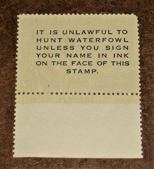 Duck Hunting Stamp, 1948-49, Plate Number Single Scott Catalog #RW15, Free USA Shipping