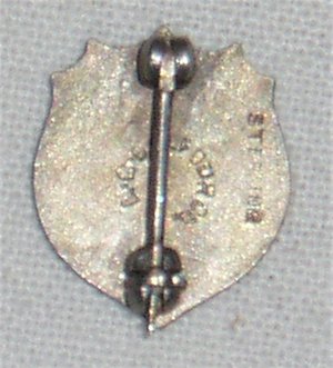 Sterling Silver Typing Award Pinback, L. C. Smith Typewriters, Free Shipping
