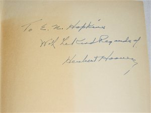 Herbert Hoover, The Challenge to Liberty, First Edition, Signed Autographed, Free USA Shipping