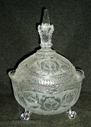 Leaded Covered Candy Dish