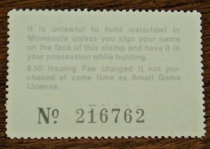 Duck Hunting Stamp, Minnesota MN5, Canada Geese, 1981, Additional Stamps Ship Free