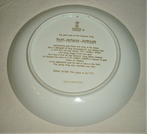 Plate, King Tut, Kaiser West Germany, Egyptian King Tut-Ankh-Amun