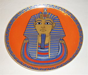 Plate, King Tut, Kaiser West Germany, Egyptian King Tut-Ankh-Amun