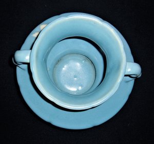 Weller Floral Vase, Blue and White