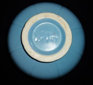 Weller Floral Vase, Blue and White