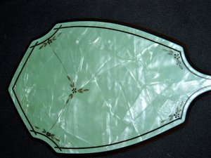 Vintage Vanity Set, Brush, Comb, Mirror, Butterscotch Lucite