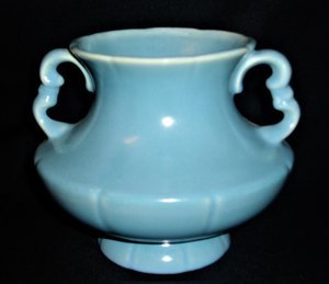 Weller Floral Vase, Blue and White