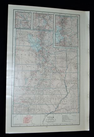 Map Page, Utah, 1932, Large 13.5" by 19.75"