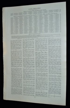 Map Page, Colorado, 1932, Large 13.5" by 19.75" 2 Full Pages