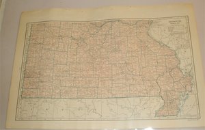 Map Page, Missouri, 1932, Large 13.5" by 19.75" 2 Full Pages
