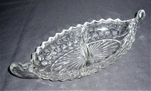 Fostoria American 2-Part Relish Dish Boat