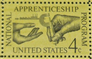 Mint 4c Stamp Sheet, Apprenticeship, Scott Catalog #1201 x 50 Stamps