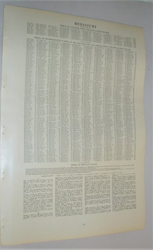 Map Page, Missouri, 1932, Large 13.5" by 19.75" 2 Full Pages