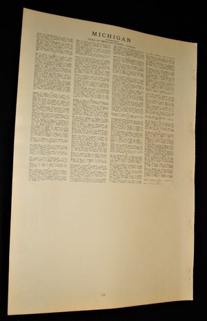 Map Page, Michigan, 1932, Large 13.5" by 19.75" 2 Full Pages