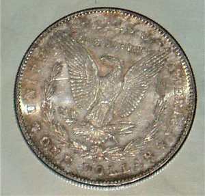 Morgan Silver Dollar 1878-S CH BU Prooflike Rainbow Toning