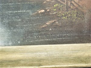 Antique Framed Painting, Old Mill, Signed