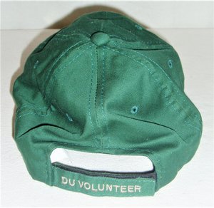 Ducks Unlimited Hat Cap, Green Team DU Volunteer, Adjustable Hook and Loop