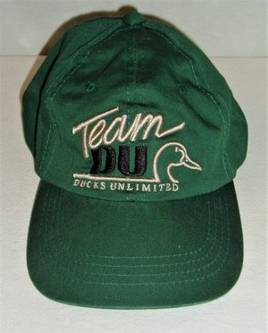 Ducks Unlimited Hat Cap, Green Team DU Volunteer, Adjustable Hook and Loop