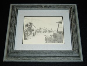 Framed Print, Don Graytek, Threshing Machine,