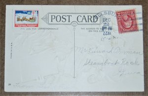 Christmas Postcard, Santa with Dancing Children