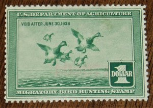 Federal Duck Stamp RW4, No Gum, Additional Stamps Ship Free