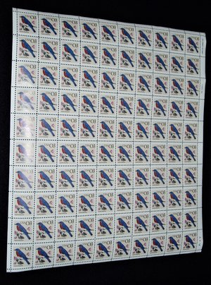 Mint Sheet Postage Stamps, Eastern Bluebird, Scott Catalog #2478 x 100 stamps