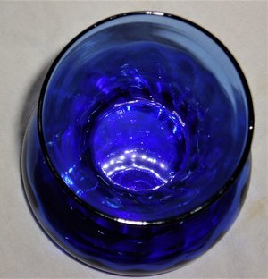 Cobalt Blue Vase, Indiana Glass, Illusions