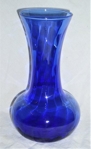 Cobalt Blue Vase, Indiana Glass, Illusions