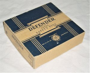 Defender NOS Complete Box of Safety Pins, 12 cards
