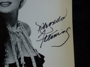 Autograph,  Rhonda Fleming, The Buster Keaton Story, 1957