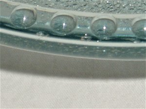 Jeannette Ice Blue Harp Cake Plate