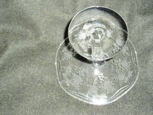 Elegant Depression Glass, Crystal Compote, Fostoria Willowmere