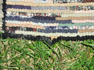Antique Handmade Rug, Colorful, 38" by 63"