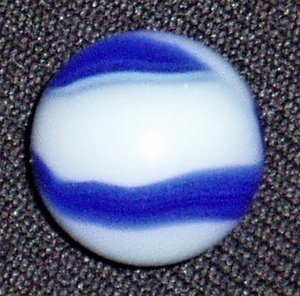Vintage Peltier Marble, Blue Zebra .663" Mint