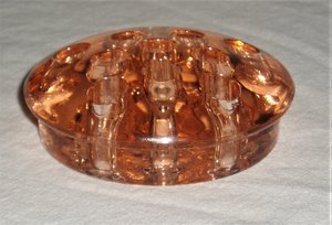 Pink Glass Flower Frog, 11 Holes