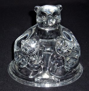 Crystal Figurine Coca-Cola Polar Bear and Cubs